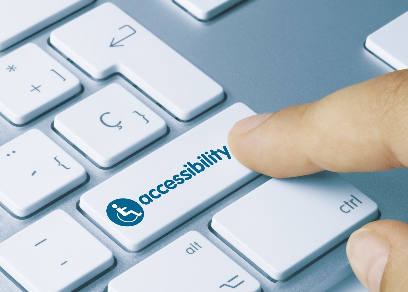 Accessibility button on a laptop